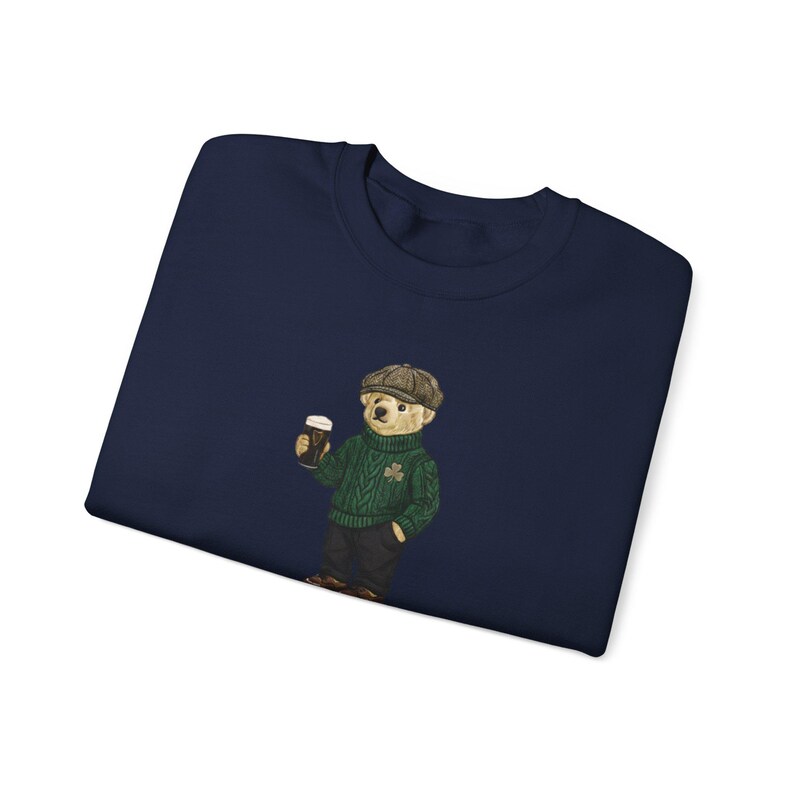 Leprechaun Bear Guinness Pub Crawl Sweatshirt, St Patricks Day Y2K Irish Pint Top image 12