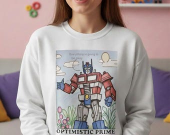 Optimistic Prime positivitetsdesign tröja | mental hälsa, inspirerad av Transformers
