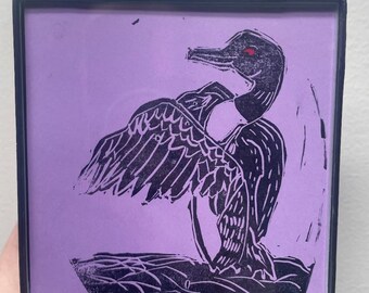 4x4 Common Loon Print, Customizable Colors