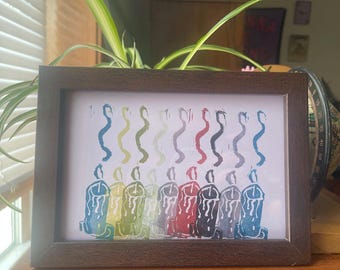 4x6 Multi-colored Candle Print