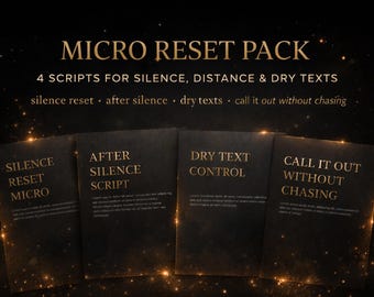 Silence Reset Texting Pack – 4 masculine Scripts to Regain Control Without Chasing
