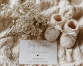 Minimalist Gender-Neutral Pregnancy Reveal | Modern Ultrasound Baby Announcement | Editable Canva Sonogram Template