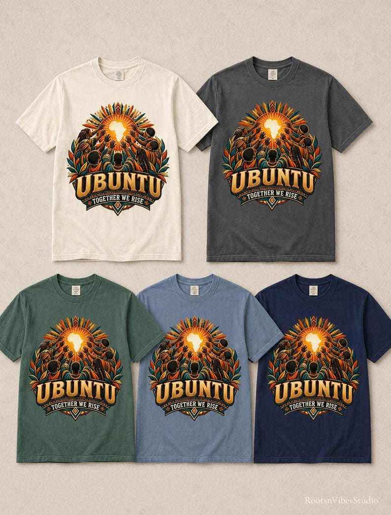 Ubuntu Shirt, African Heritage Comfort Colors Tee, Together We Rise, African Philosophy Gift image 13