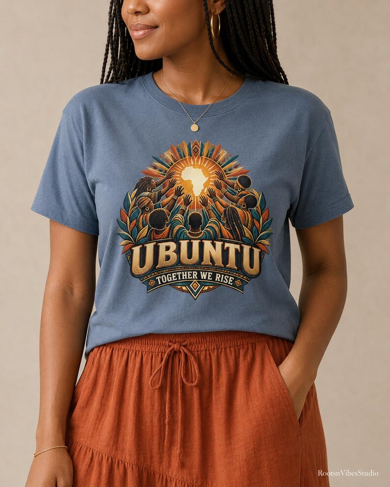 Ubuntu Shirt, African Heritage Comfort Colors Tee, Together We Rise, African Philosophy Gift image 9