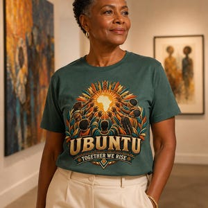 Ubuntu Shirt, African Heritage Comfort Colors Tee, Together We Rise, African Philosophy Gift image 16