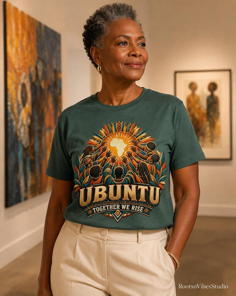 Ubuntu Shirt, African Heritage Comfort Colors Tee, Together We Rise, African Philosophy Gift image 16