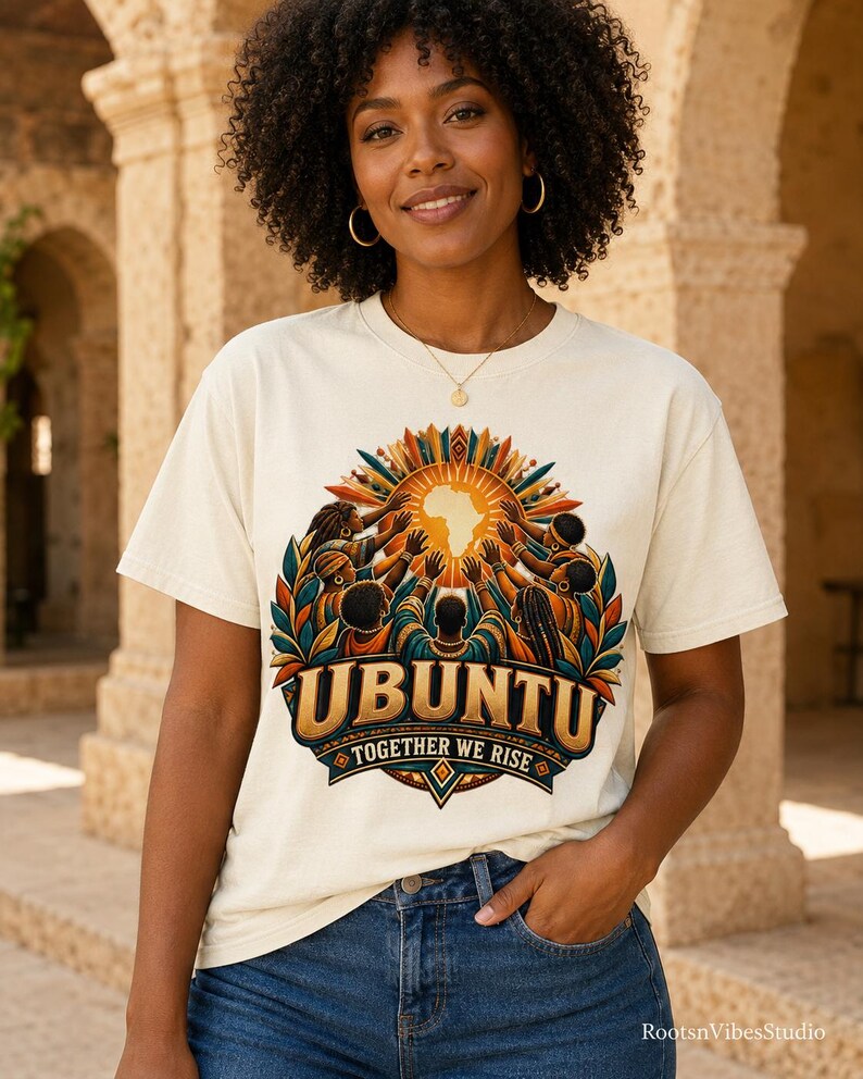 Ubuntu Shirt, African Heritage Comfort Colors Tee, Together We Rise, African Philosophy Gift image 14