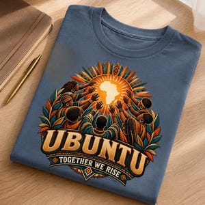 Ubuntu Shirt, African Heritage Comfort Colors Tee, Together We Rise, African Philosophy Gift image 18
