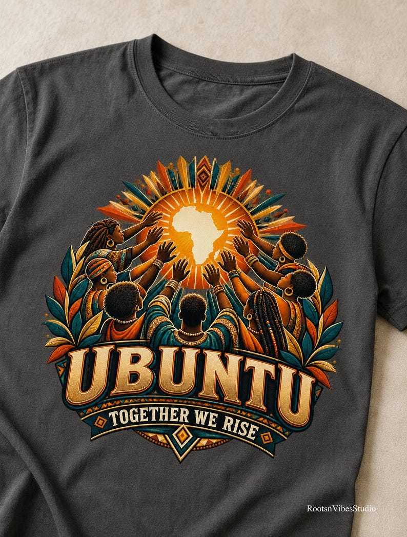 Ubuntu Shirt, African Heritage Comfort Colors Tee, Together We Rise, African Philosophy Gift image 10