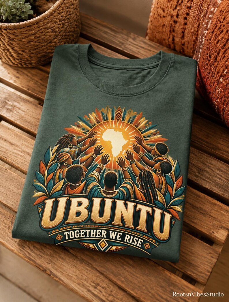 Ubuntu Shirt, African Heritage Comfort Colors Tee, Together We Rise, African Philosophy Gift image 11