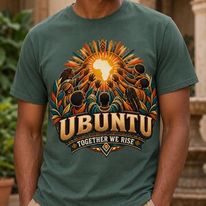 Ubuntu Shirt, African Heritage Comfort Colors Tee, Together We Rise, African Philosophy Gift image 8