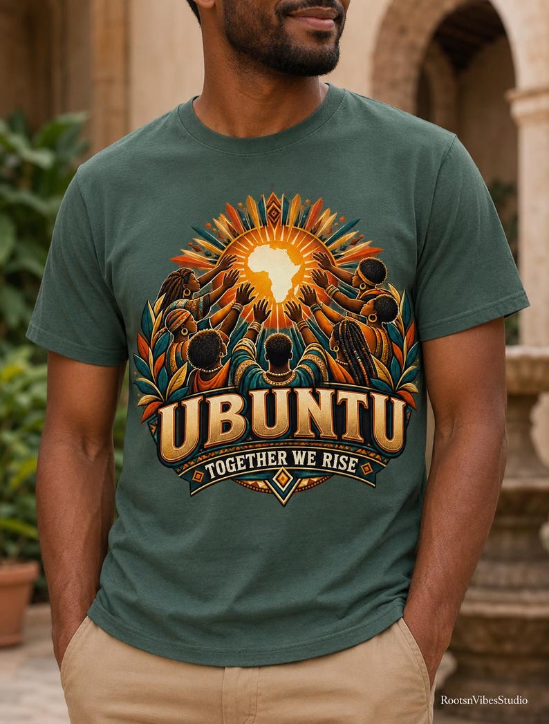 Ubuntu Shirt, African Heritage Comfort Colors Tee, Together We Rise, African Philosophy Gift image 8