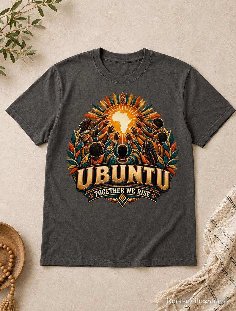 Ubuntu Shirt, African Heritage Comfort Colors Tee, Together We Rise, African Philosophy Gift image 2