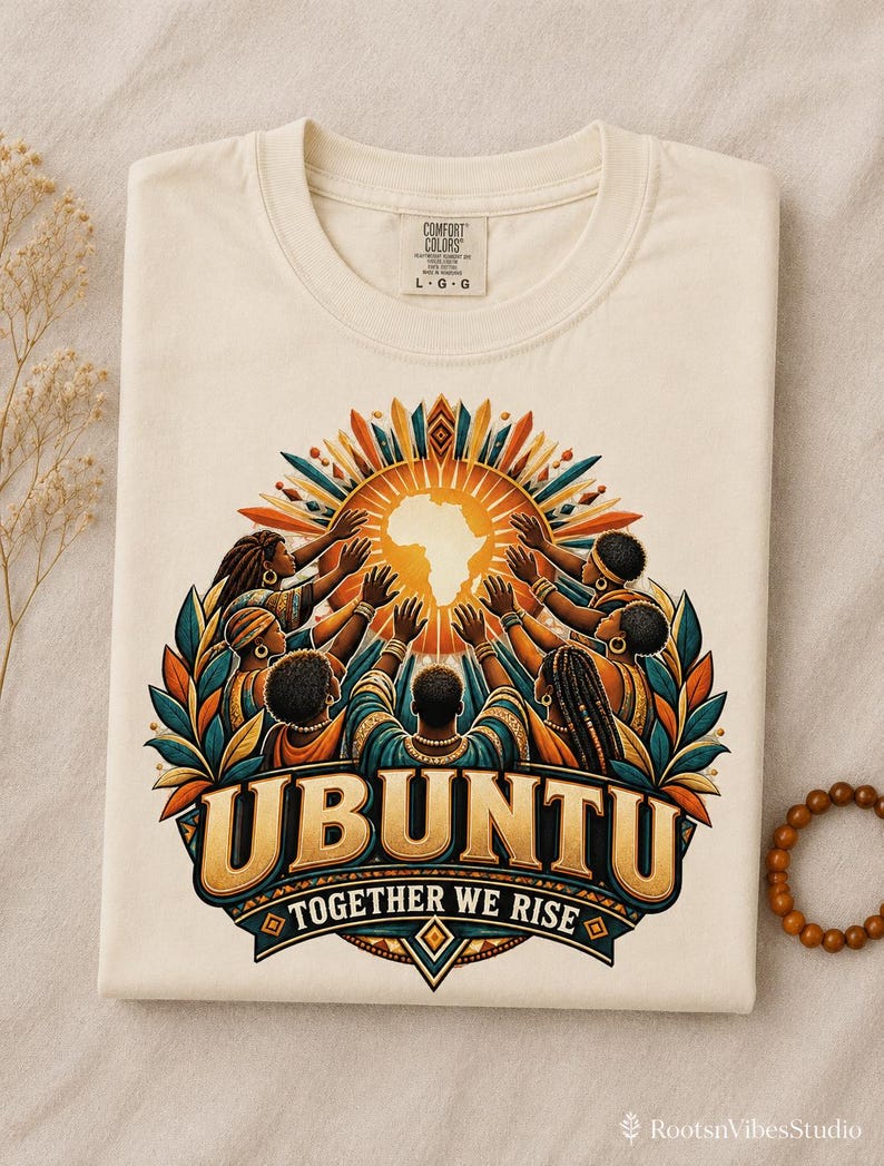 Ubuntu Shirt, African Heritage Comfort Colors Tee, Together We Rise, African Philosophy Gift image 1
