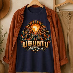 Ubuntu Shirt, African Heritage Comfort Colors Tee, Together We Rise, African Philosophy Gift image 15