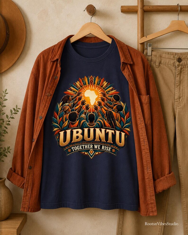Ubuntu Shirt, African Heritage Comfort Colors Tee, Together We Rise, African Philosophy Gift image 15