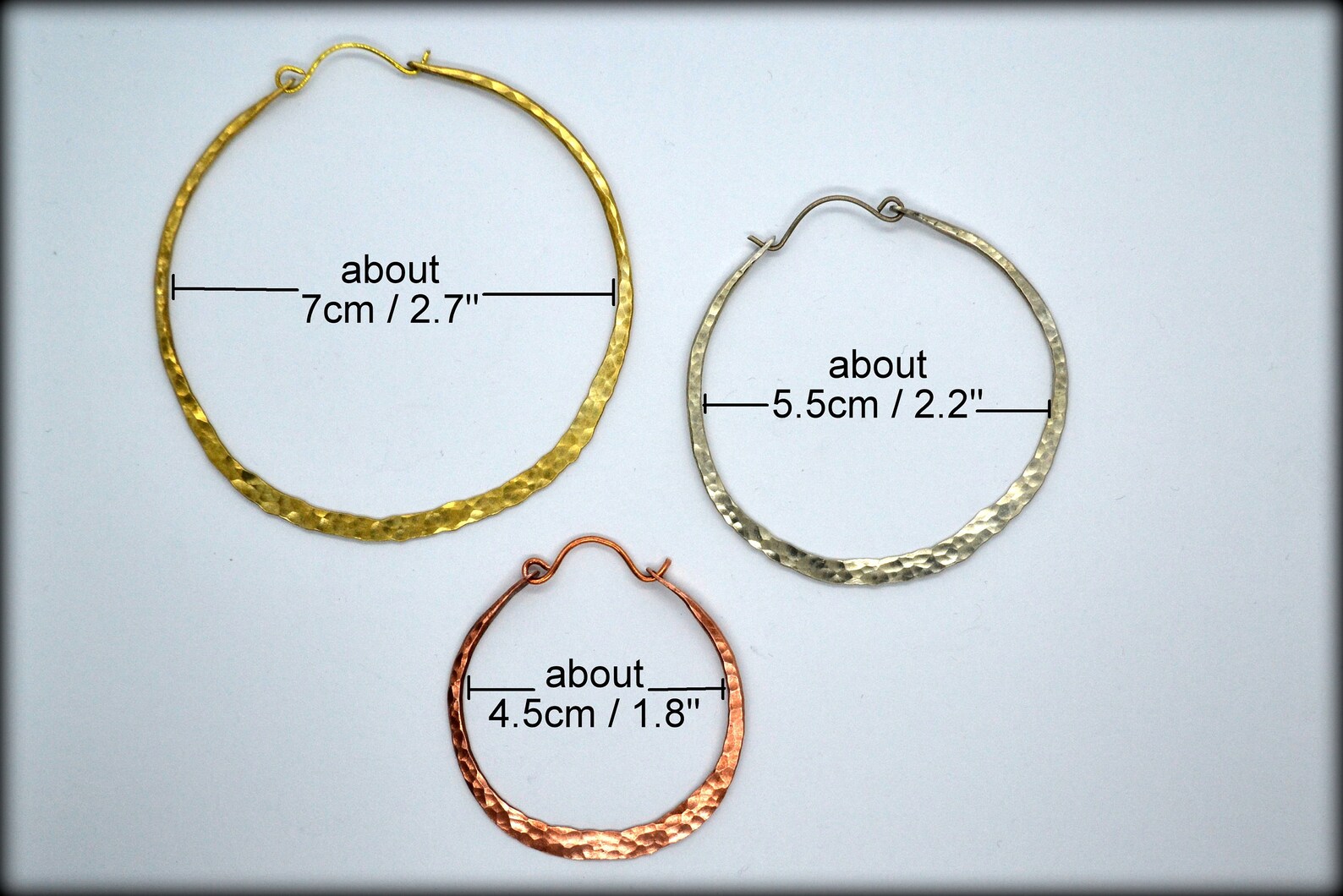 Extra Large Hoops 70mm Hammered Hoops Handmade Hoops Big Etsy