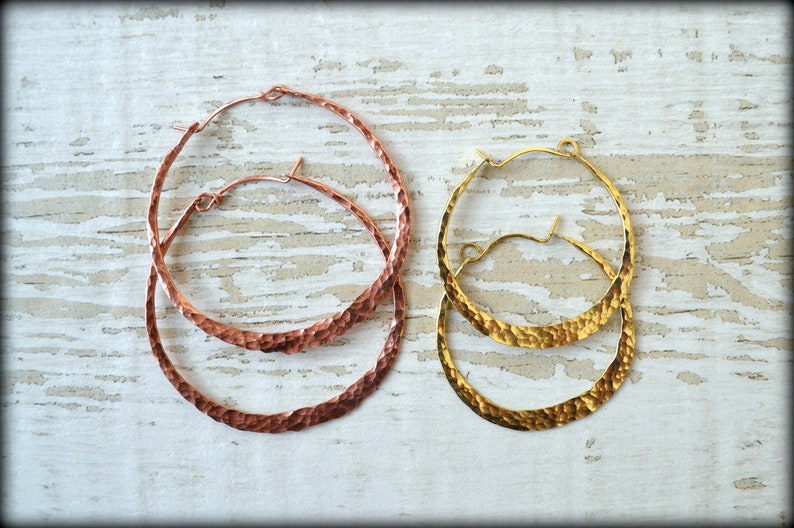 Extra Large Hoops 70mm Hammered Hoops Handmade Hoops Big Etsy