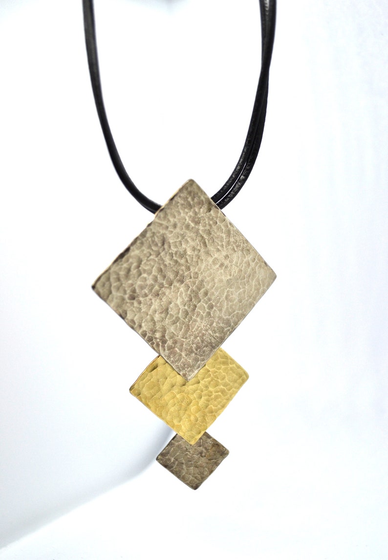 Two Tone Necklace Mixed Metal Necklace Gold and Silver Etsy