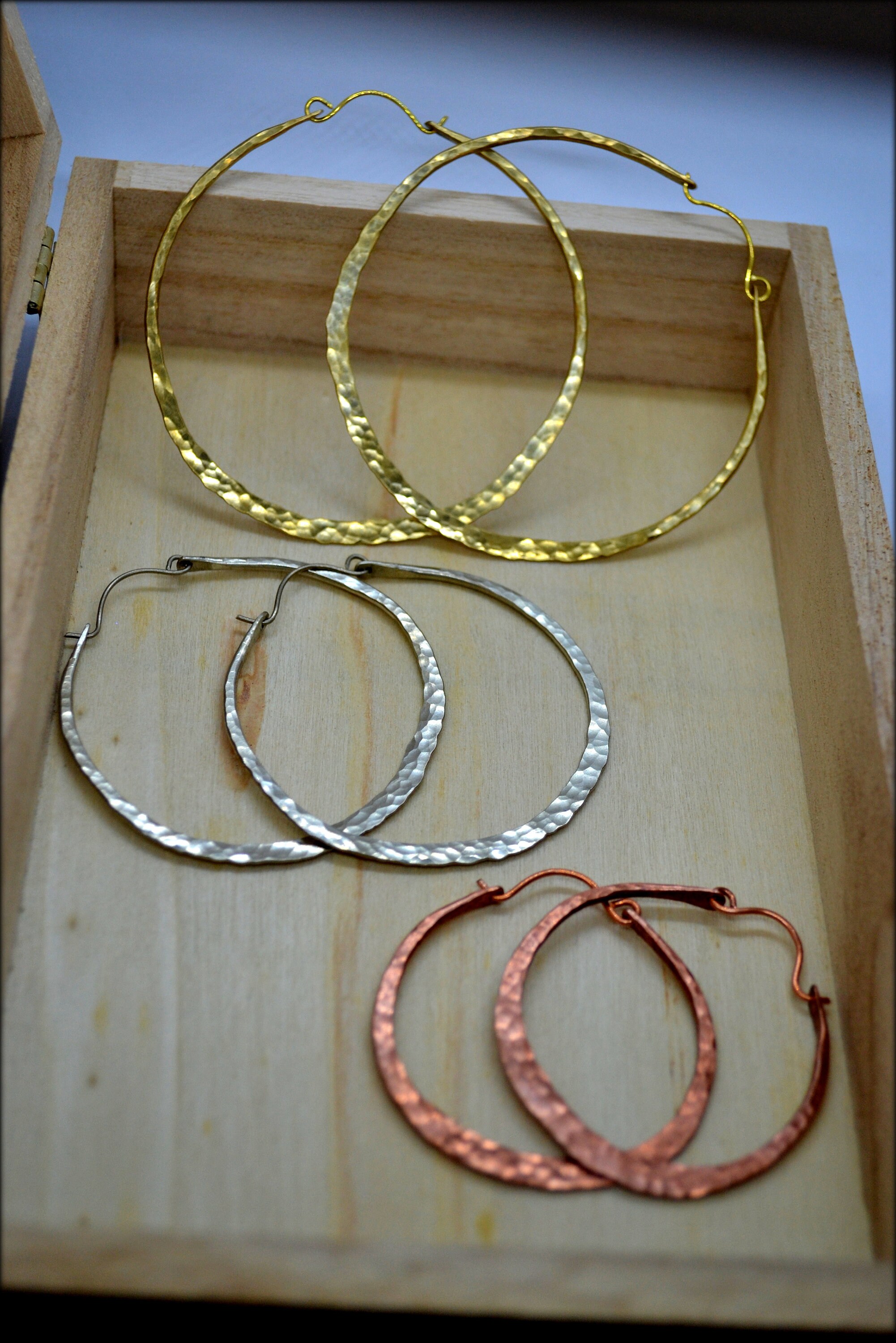 Extra Large Hoops 70mm Hammered Hoops Handmade Hoops Big Etsy