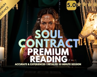 Lectura psíquica del Tarot del Contrato del Alma / Conexiones kármicas, lecciones espirituales, energía de vidas pasadas, comprensión de relaciones (PDF) / Alma gemela y amor