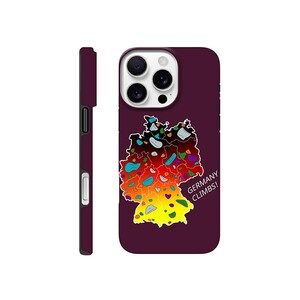 Bouldering Art Magsafe Phone Case, Map of Germany Climbing Cover, Fits Multiple iPhone Models, Rock Climber Accessory