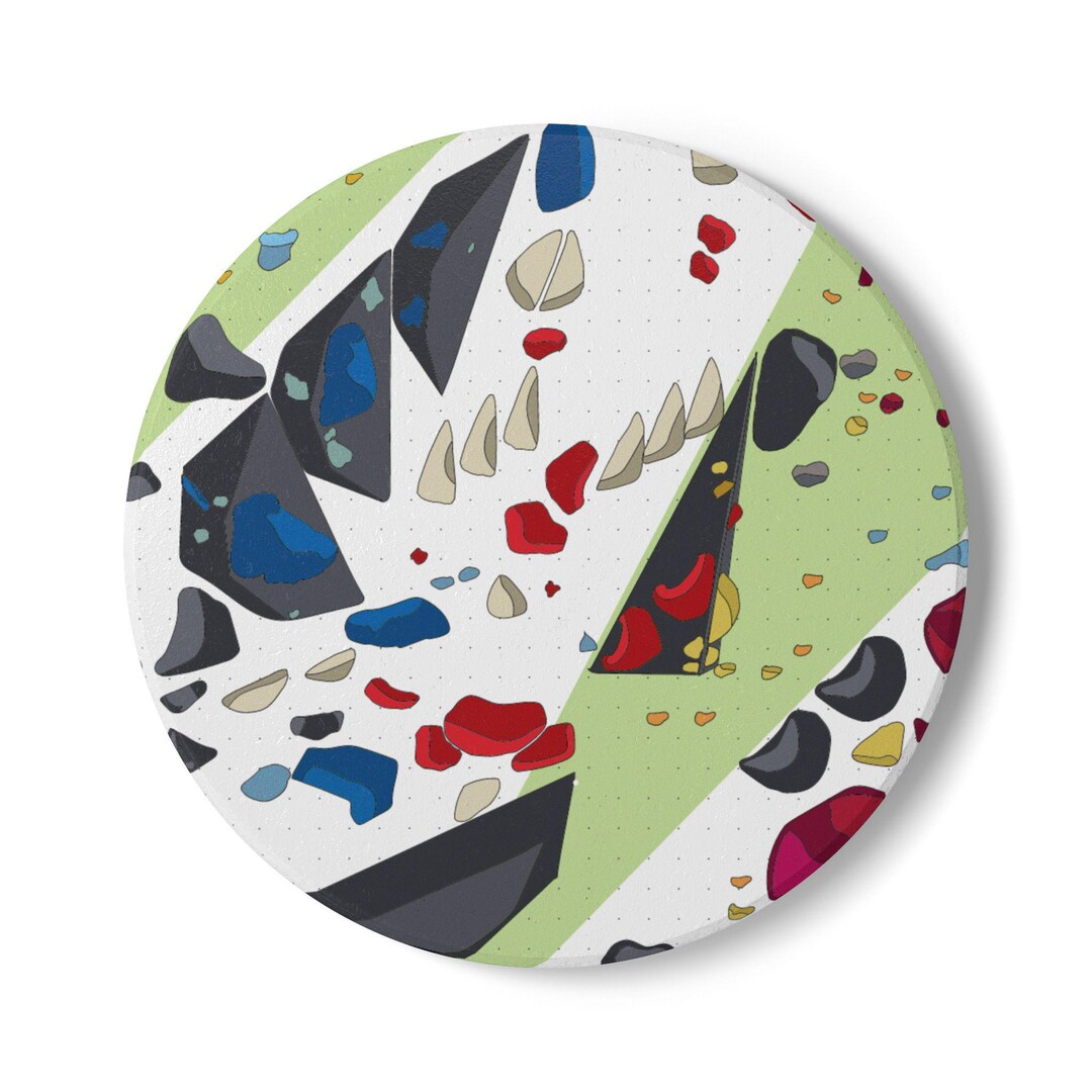 Abstract Climbing Hold Coasters – Bouldering Print, Gym Decor, Ceramic ...