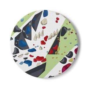 Ceramic Coaster for Rock Climbing, Bouldering Drink Mat, Indoor Gym Home Accessory, Route Setter Table Protector