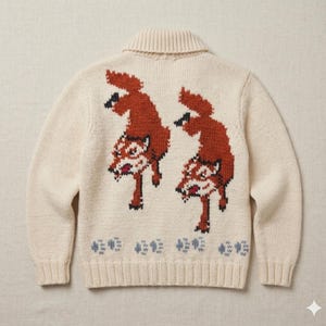 Hand-Knit Wolf Cardigan Sweater – Inspired by Project Hail Mary, Ryland Grace Style image 6
