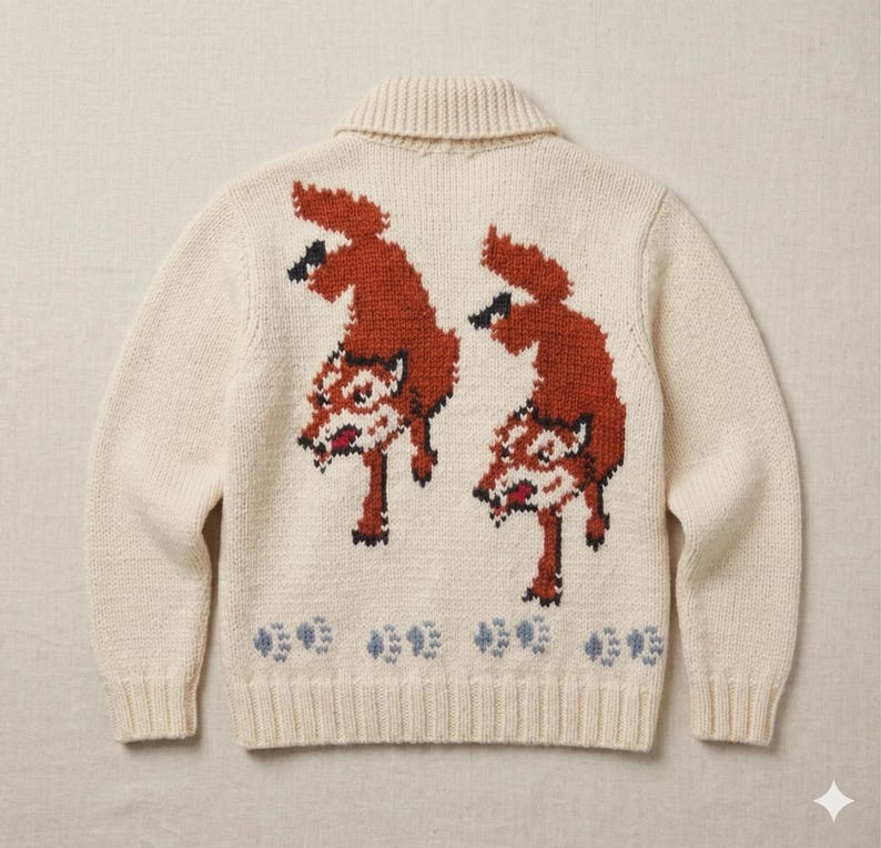 Hand-Knit Wolf Cardigan Sweater – Inspired by Project Hail Mary, Ryland Grace Style image 6