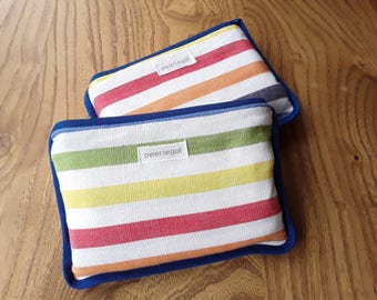 MUCKLE bag - multi-coloured striped reusable shopping bag / beach bag