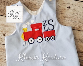 Train Monogram Longall Shortall Romper First Birthday Take Me Home