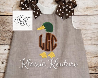 Smocked Duck Gown Navy Smocked Baby Gown Baby Duck Onesie Mallard Take Home Outfit