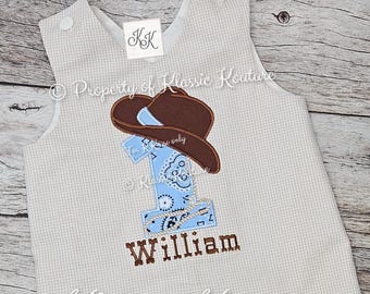 Cowboy Birthday Shortll Longall First Birthday Jon Jon Western Cowboy Hat Monogram Birthday Outfit