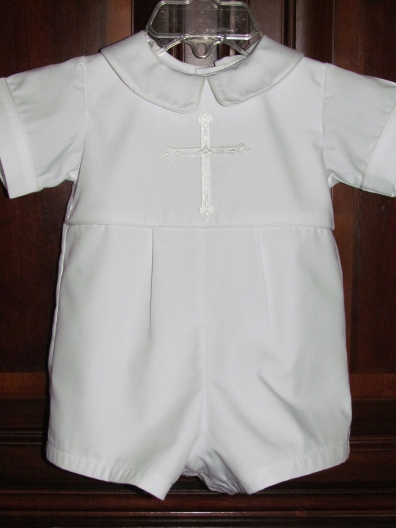 Baby Boy Baptism Romper Christening Romper Blessing Outfit Etsy