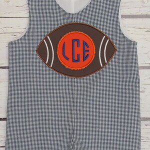 Football Monogram Shortall Longall Jon Jon Bubble Team Spirit Game Day ...