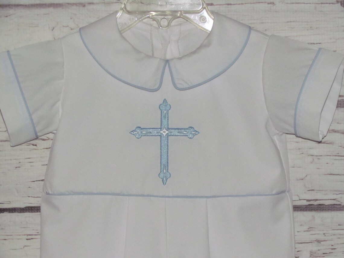 Baby Boy Baptism Romper Christening Romper Blessing Outfit Etsy