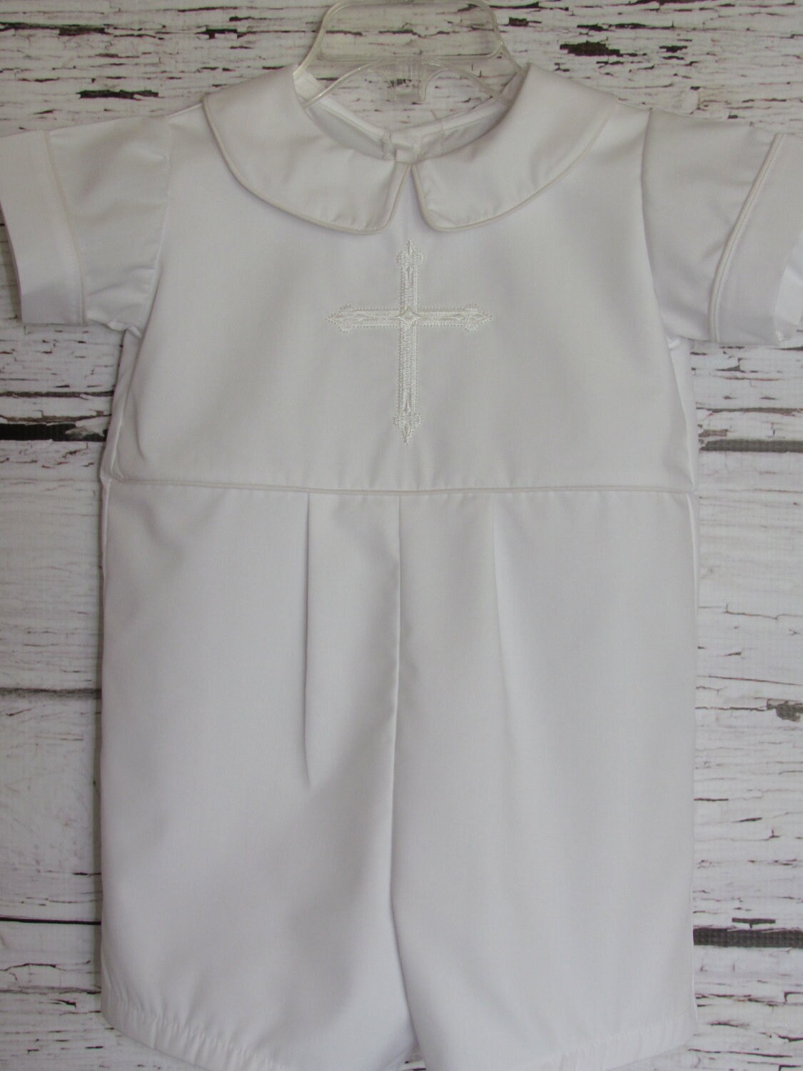 Baby Boy Baptism Romper Christening Romper Blessing Outfit Etsy