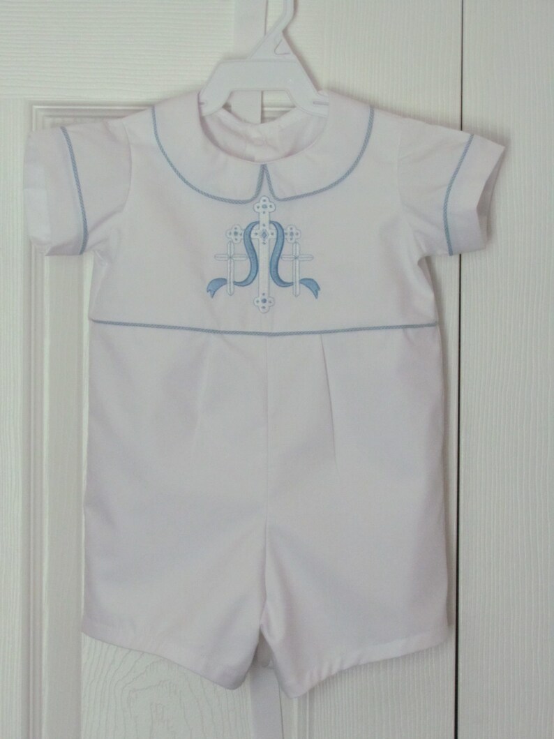Baby Boy Baptism Romper Christening Romper Blessing Outfit Etsy
