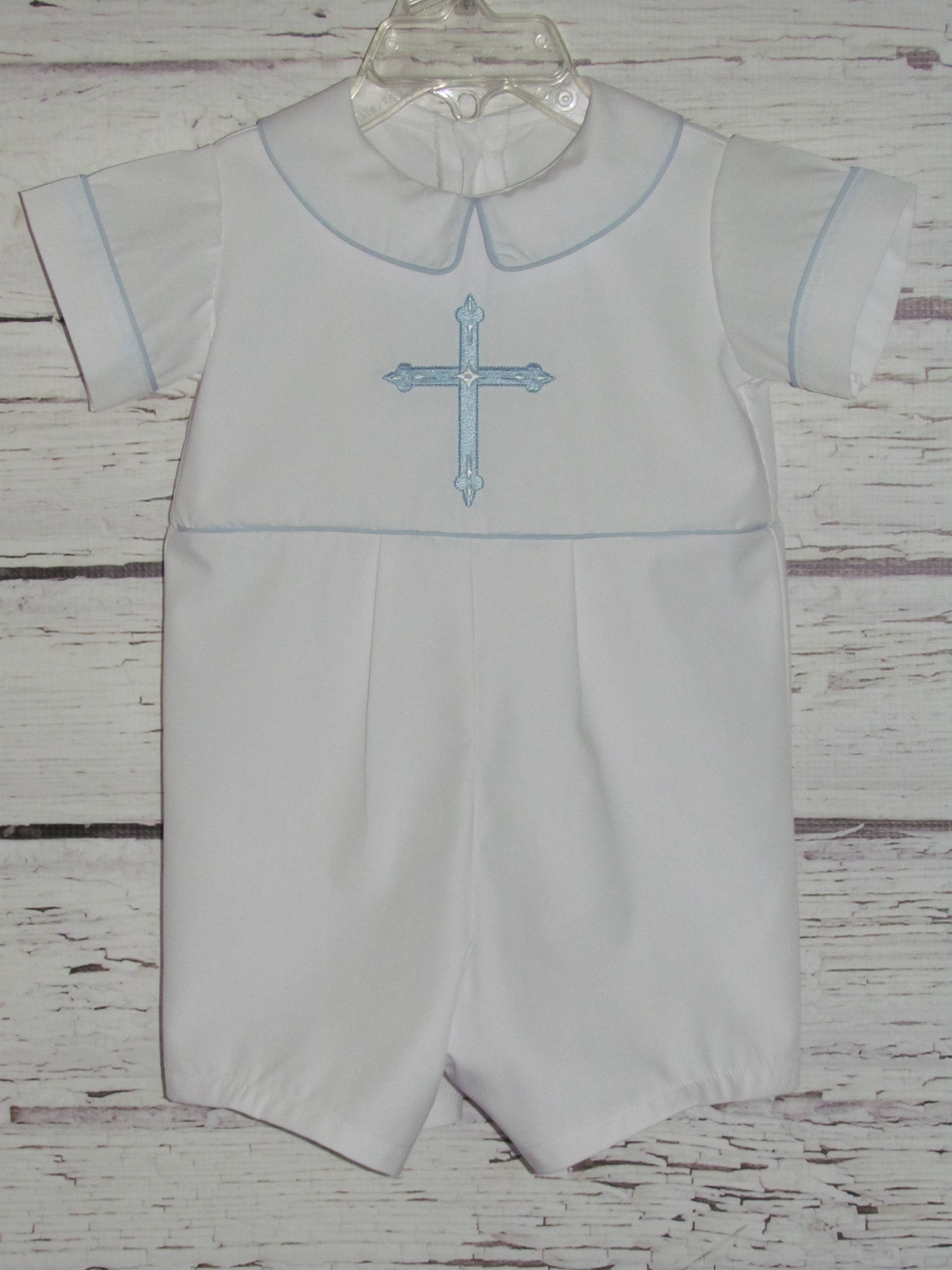 Baby Boy Baptism Romper Christening Romper Blessing Outfit Etsy