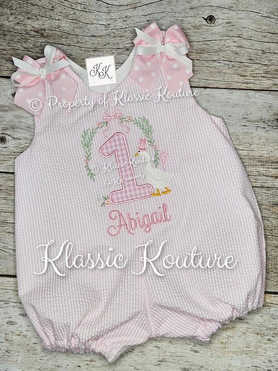 Goose ONE Silly Goose Birthday Bubble Bloomer Set A-line Dress  Birthday Outfit First Birthday