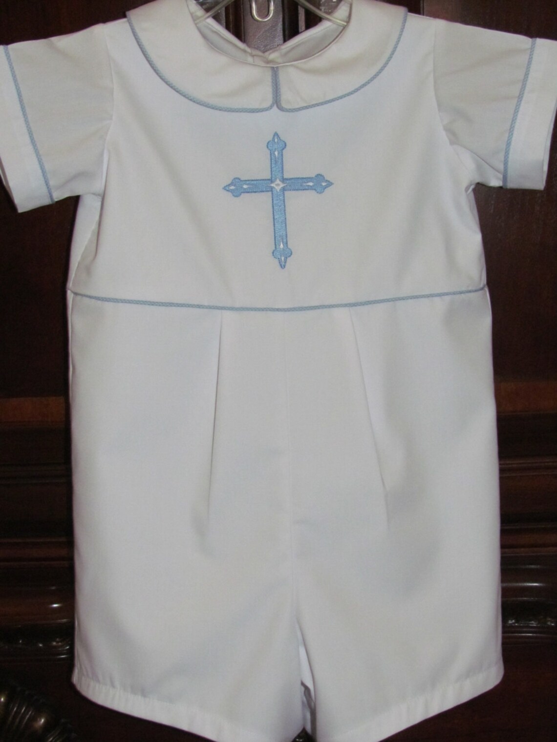 Baby Boy Baptism Romper Christening Romper Blessing Outfit Etsy