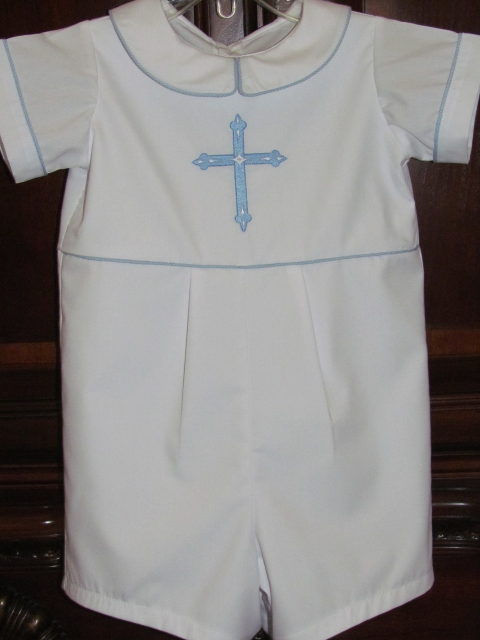 Baby Boy Baptism Romper Christening Romper Blessing Outfit Etsy