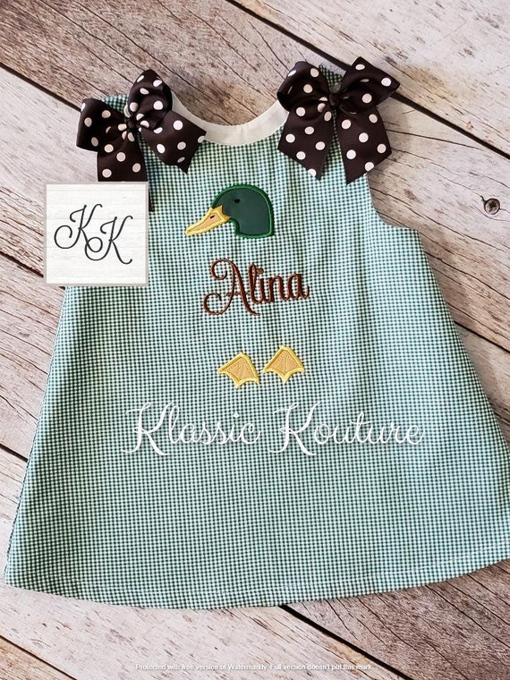 Mallard Duck Hunting A-line dress Girls Hunting Duck Bubble Bloomer Set