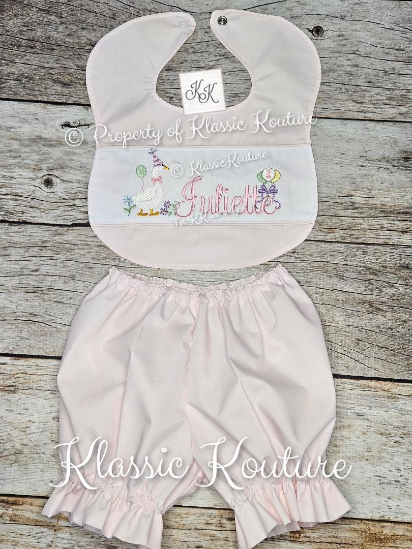 Silly Goose First Birthday Cake Smash Bib And Bloomer Birthday Photos Cake Smash Birthday Bib