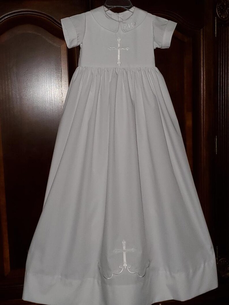 Christening Gown Boys Baptism Gown Unisex Gown Baby Blessing Etsy