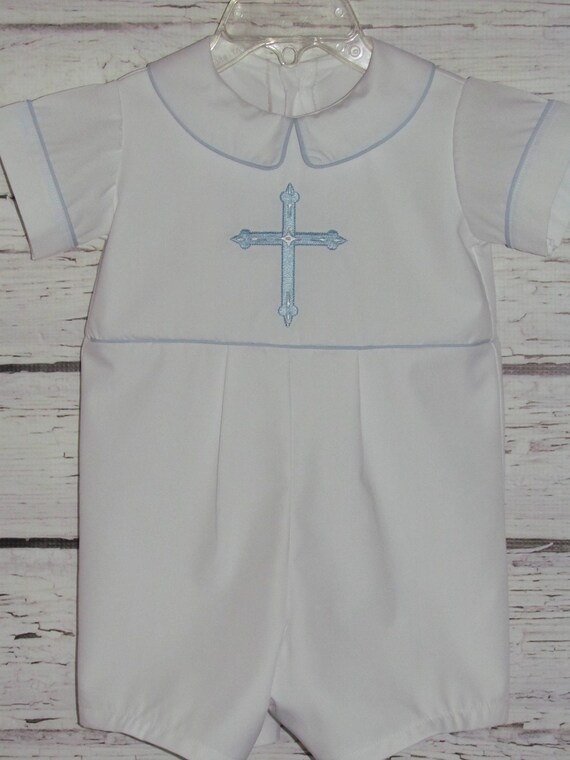 Baby Boy Baptism Romper Christening Romper Blessing Outfit Etsy