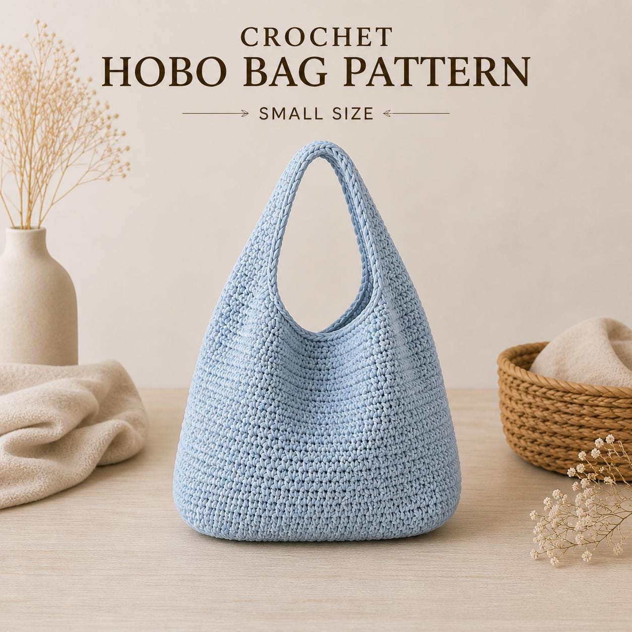 Crochet Hobo Bag Pattern PDF, Small Size, Slouchy Shoulder Purse ...