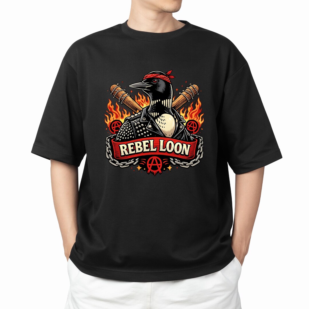 Rebel Loon Pattern Rebel Loon Punk Bird PNG, Rock Gothic Streetwear Design, Biker Skull ...