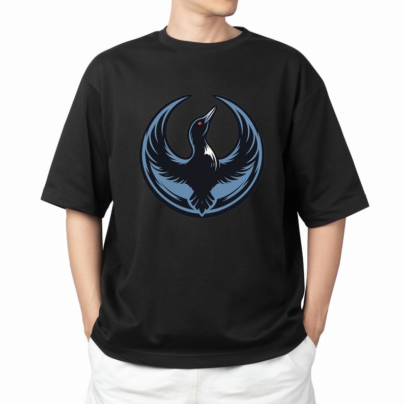 Loon Phoenix Rebel Loon Bird Logo T-shirt PNG, Dark Gothic Streetwear Emblem ...